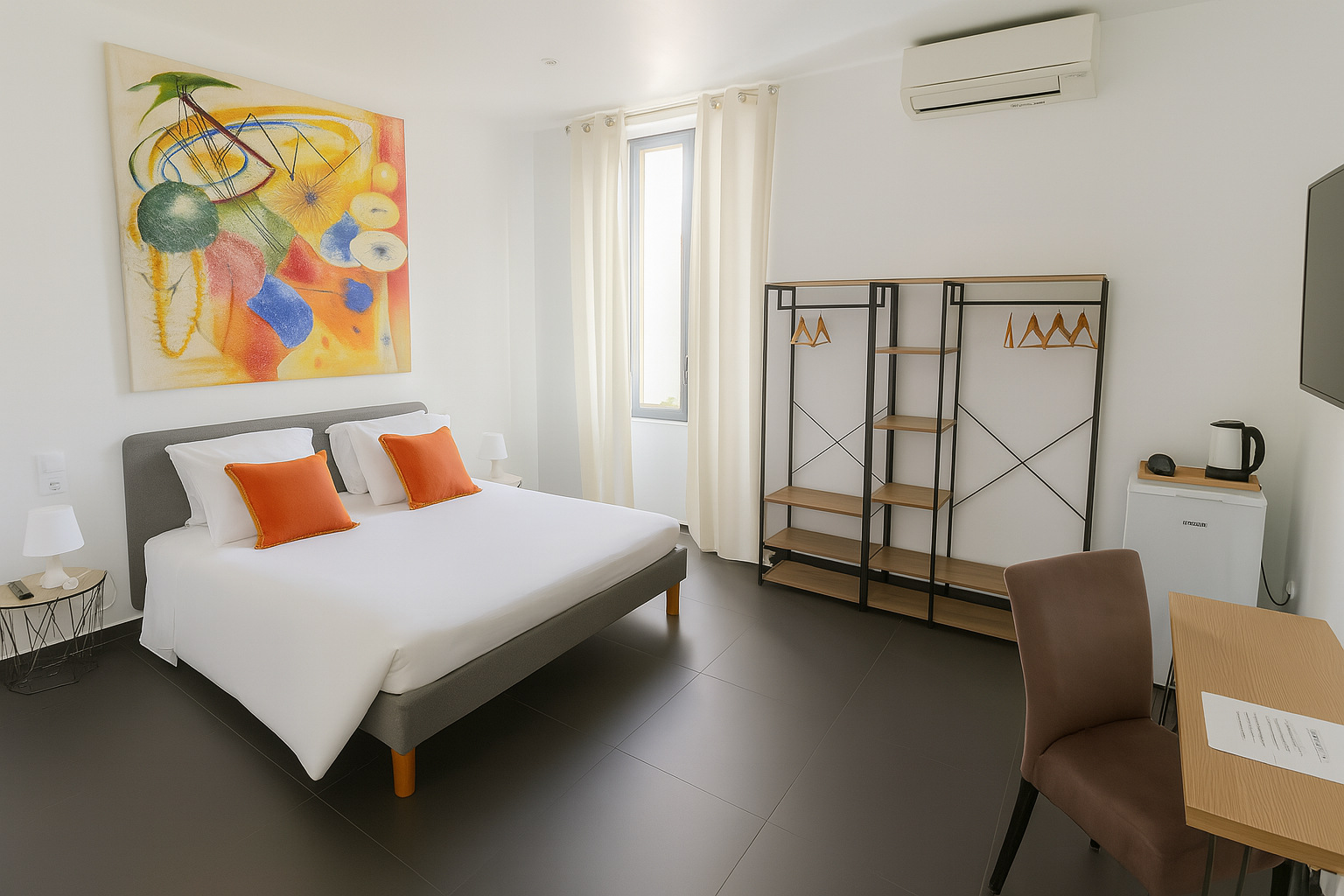 chambre-zen-hotel-la-cigale-vue-lit