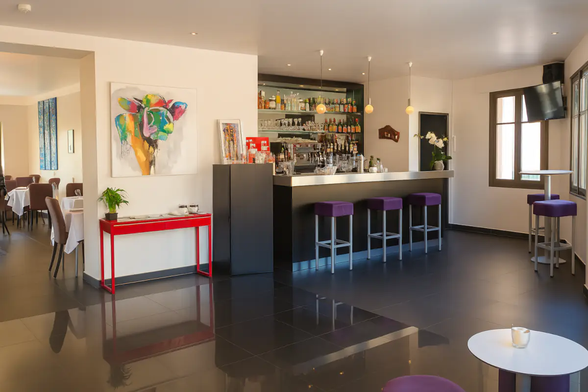 Espace convivial de l’Hôtel La Cigale à La Croix-Valmer